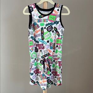 ⭐️⭐️PICK 5 / $20 Girls Star Wars Multicolor Graphic Romper Medium 8